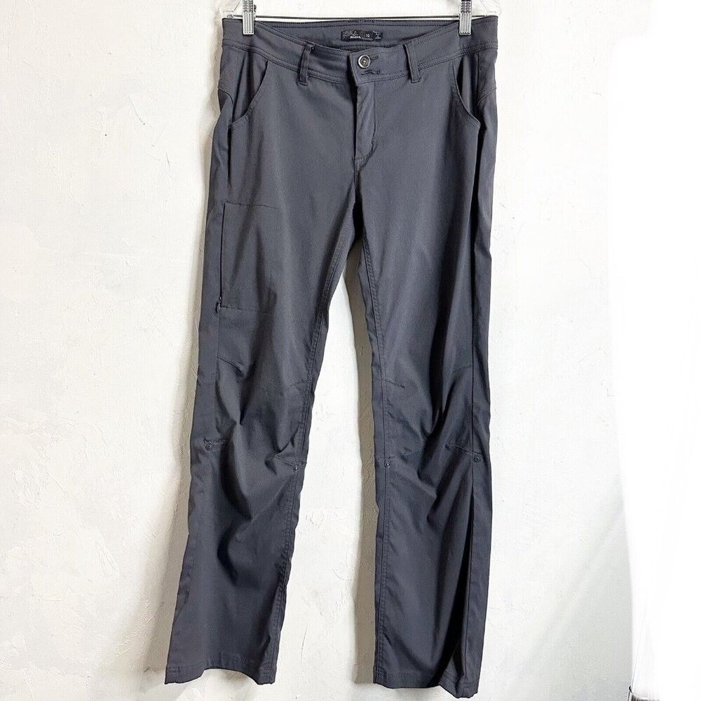 Prana Womens Halle Convertible Roll Up Pants Size 10‎ Gray Stretch Hiking
